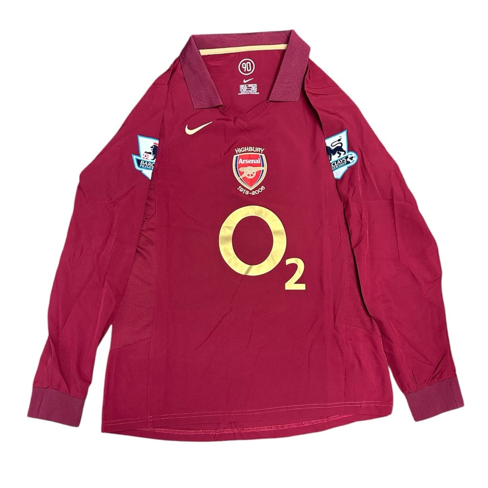 Arsenal retro vintage home fullsleeve kit. Thierry Henry soccer football jersey.